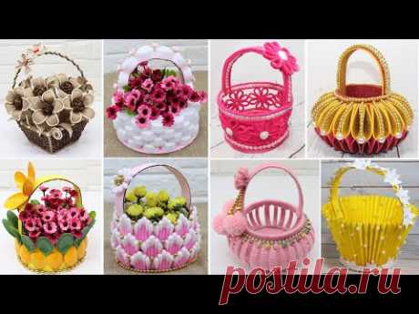 10 Best collection Flower Basket craft from different materials
