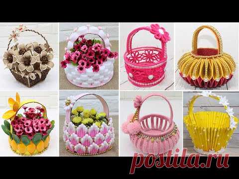 10 Best collection Flower Basket craft from different materials