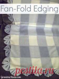 This fan-fold edging is an extremely easy way to finish off…