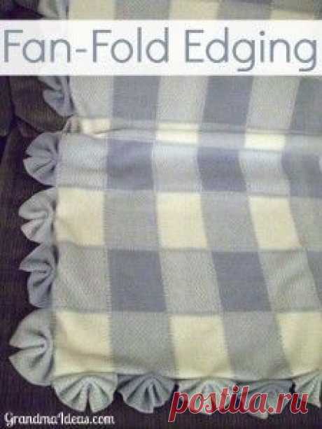 This fan-fold edging is an extremely easy way to finish off…