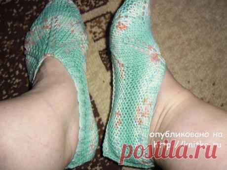 Тапочки спицами Три листика. Работа Татьяны Наконечной, Вязание для женщин