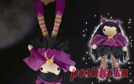 Амигуруми кукла в костюме летучая мышь | Куклы от LorasDolls