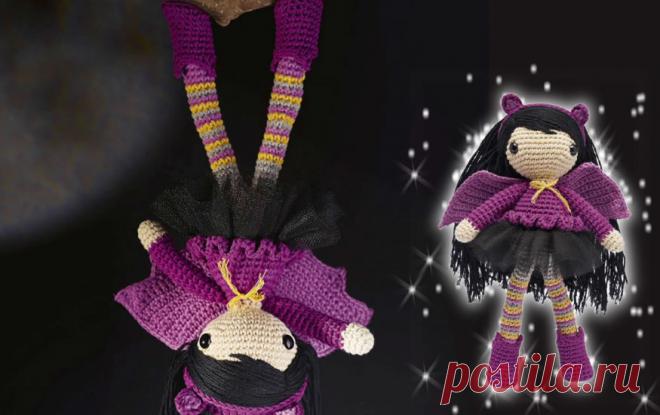 Амигуруми кукла в костюме летучая мышь | Куклы от LorasDolls