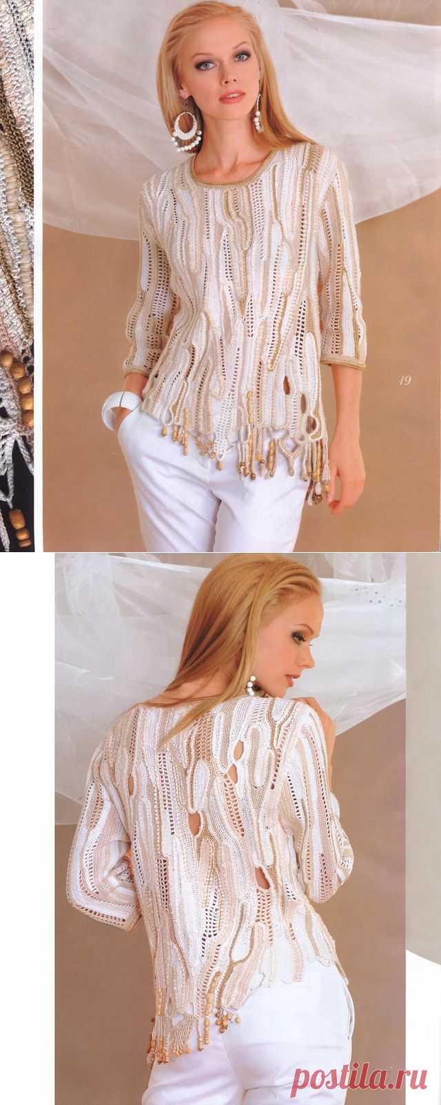 ДЖЕМПЕР "ПУСТЫНЯ" И МАСТЕР - КЛАСС ОТ ЕЛЕНЫ СИНЮКОВОЙ