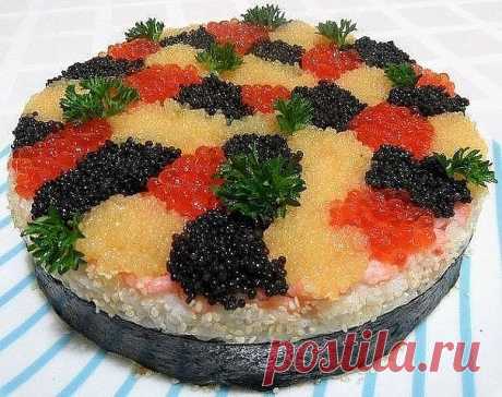 Суши-торт “З икринки” | Самые вкусные кулинарные рецепты