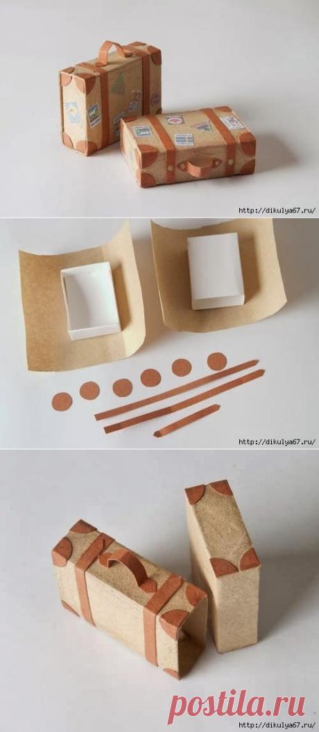 Мини-чемоданчик из спичечного коробка