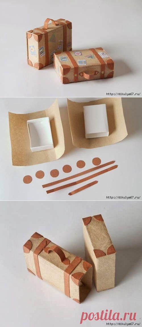 Мини-чемоданчик из спичечного коробка