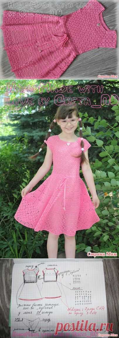 Платье "Крестики-нолики" он-лайн - Вяжем вместе он-лайн - Страна Мам
