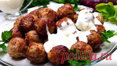Ваши родные Вас зацелуют за эти невероятные по вкусу фрикадельки + 2 соуса