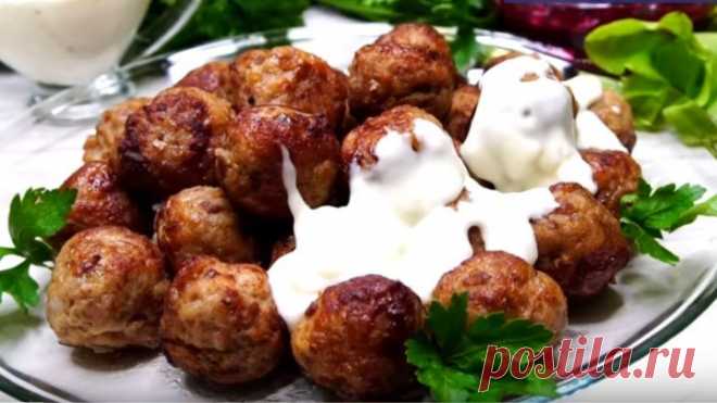 Ваши родные Вас зацелуют за эти невероятные по вкусу фрикадельки + 2 соуса
