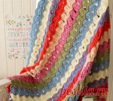 Вяжем крючком покрывало