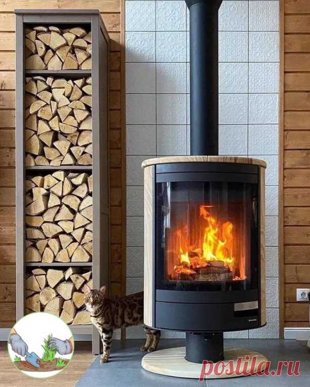 Красивые идеи хранения дров в интерьере для камина и печи 

 #дача