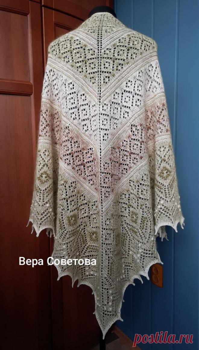 Красота, изысканность и великолепие. Показ шалей, связанных на Совместниках от нашего канала | Сундучок с подарками | Дзен