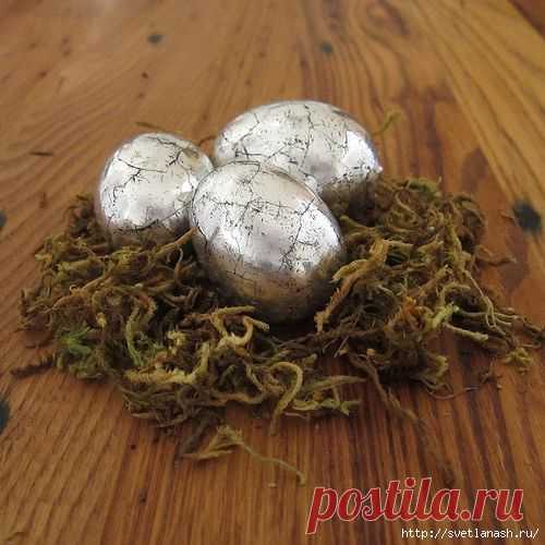 Аниткварные серебряные яйца своими руками.Просто и эффектно! МК.