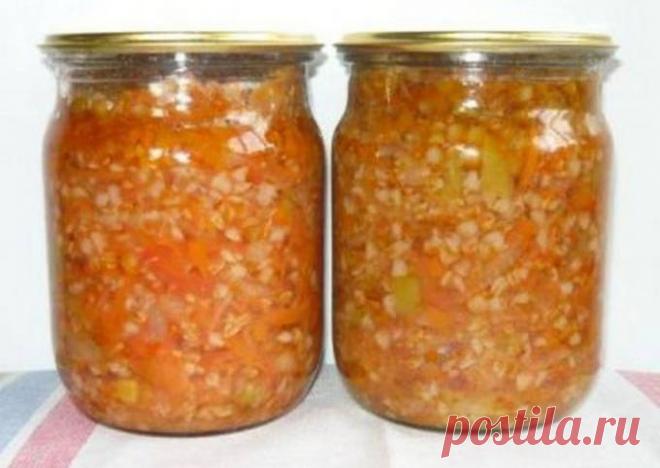 Гречка с овощами на зиму