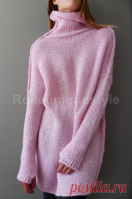 New color added to oversized Alpaca collection. Relaxed fit , chunky knit slouchy sweater. Lightweight and super soft . Color is light pink. A new and exciting blow yarn made from soft 72 % Baby alpaca and cozy Merino wool blend. Its construction is unique, based on the newest yarn