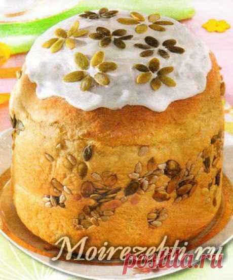 Кулич с семечками. Рецепты на Пасху.