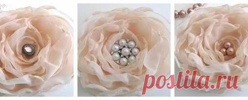 Цветы из шифона