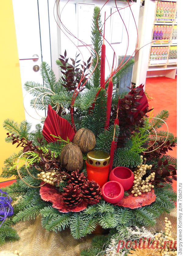 Идеи новогодних букетов и композиций для праздничного интерьера