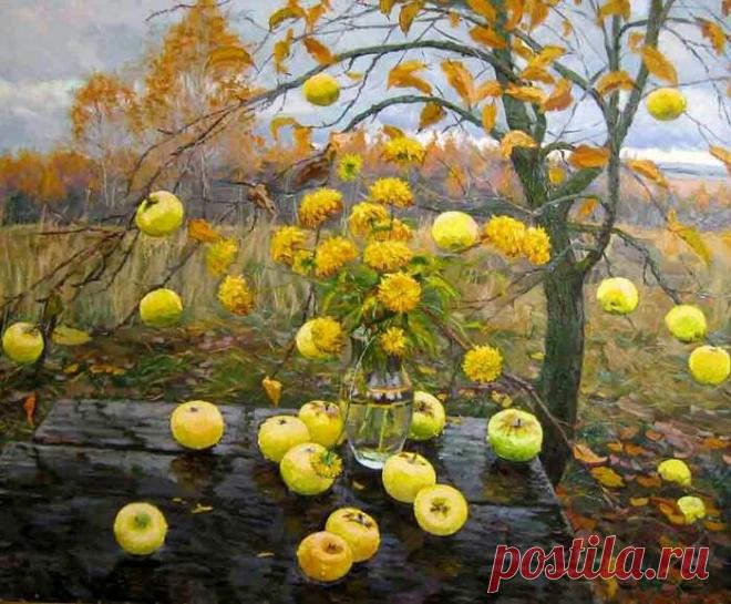 — Что же ещё у нас осталось? — спросил я.
— Яблоки на деревьях, золотой октябрь и наши мечты, 
— ответила она. 

Э.М. Ремарк
Худ. Екатерина Штуц