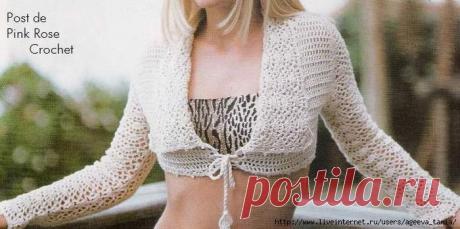 Bolero Crochet. Bolero schemes | Лаборатория домашнего хозяйства