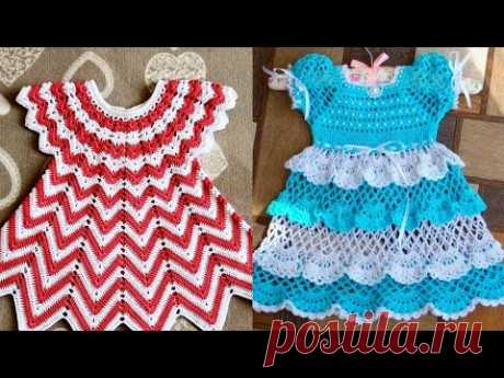 Latest crochet and knitting baby girls frocks designs ideas/Crochet baby girls frocks2022