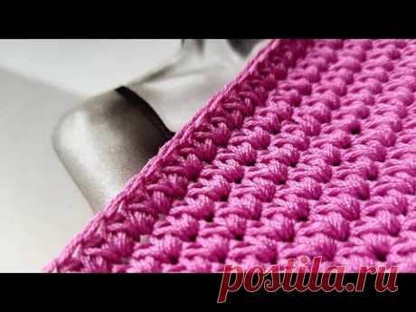 Плотный узор крючком для вязания сумок и ковров ❤ crochet pattern.