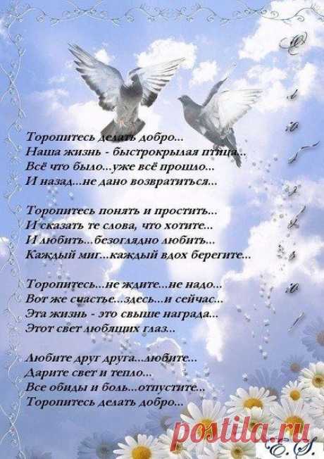 Торопитесь делать добро...