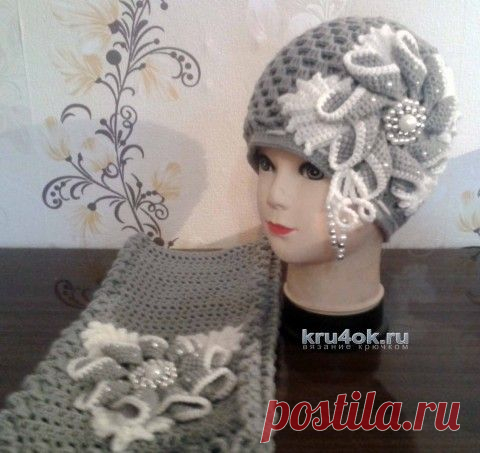 Шапка и шарф для девочки. Работы Люси - вязание крючком на kru4ok.ru