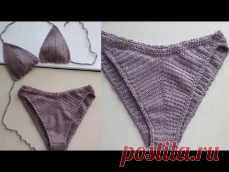 Вяжем вместе купальник крючком Часть 1