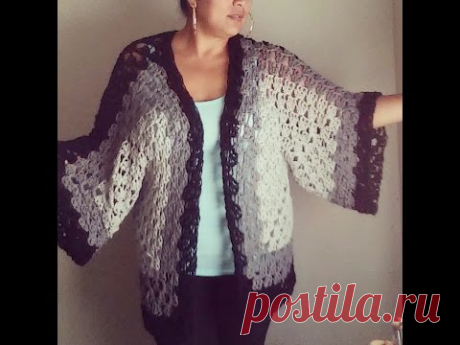 Easy crochet cardigan or sweater - YouTube