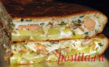 Рыбный заливной пирог с картошкой / Surfingbird знает всё, что ты любишь