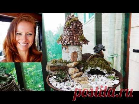 The use of plastic bottles for production of fairy houses