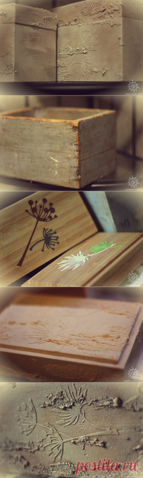 Шкатулка &quot;Вчера было ветрено&quot;. Декор с использованием вырубок. - Casket &quot;Yesterday it was windy&quot;. Decor with use of cuttings down..