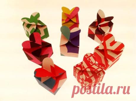 Подарочная коробка-сердечко своими руками