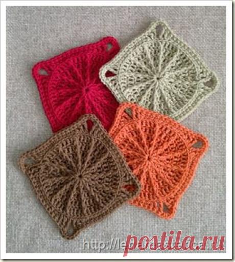 Мотив крючком &quot;Солнечный квадрат&quot;, описание с фотографиями
https://lenamasterica.ru/rukodelie/solnechnyj-kvadrat-opisanie-s-foto