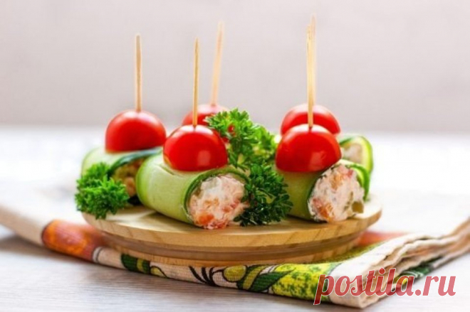 Рулетики из окон огурцов с начинкой 🥒