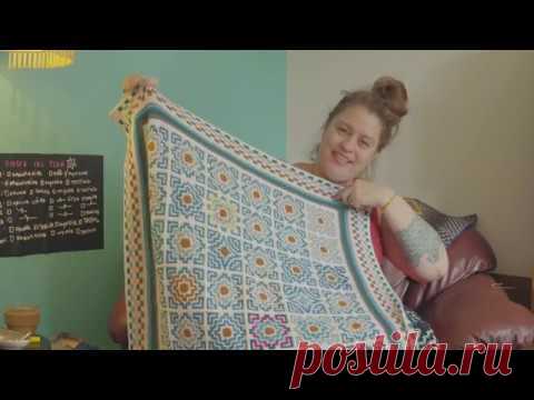 TERRAZZO AFGHAN - MOSAIC CROCHET TUTORIAL