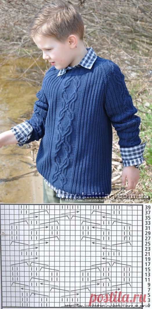 пуловер для мальчика(узор)