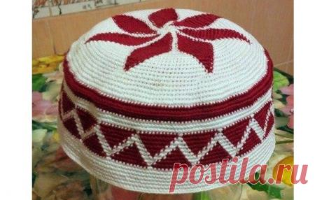 Вязаная тюбетейка с жаккардовым узором. Крючком. МК. / stolbik-plus.ru