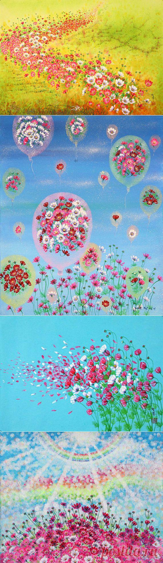 (+1) - Корейский художник Won Seong Gi. Влюблённый в космею | Искусство