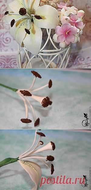 Лепка лилии из холодного фарфора - Ярмарка Мастеров - ручная работа, handmade