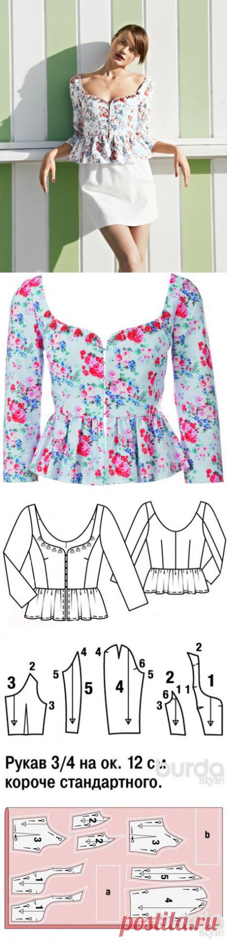 Блузка с баской / Мастер-классы / Burdastyle