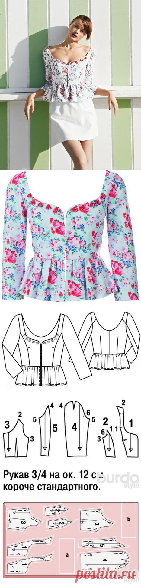 Блузка с баской / Мастер-классы / Burdastyle