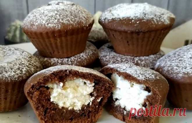 Рецепт вкусных и нежных шоколадных кексов с творогом Кексы настолько нежные, что буквально тают во рту!