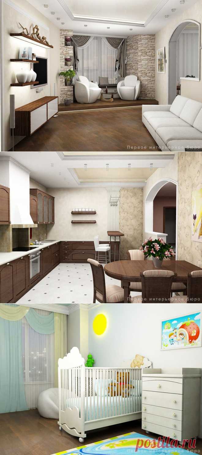 Дизайн интерьера 3-х комнатной квартиры