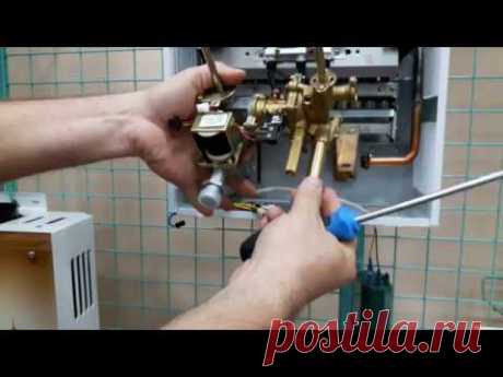 Снимаем водно-газовый узел с газовой колонки. How to remove a water-gas unit from gas water heater?