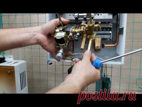 Снимаем водно-газовый узел с газовой колонки. How to remove a water-gas unit from gas water heater?