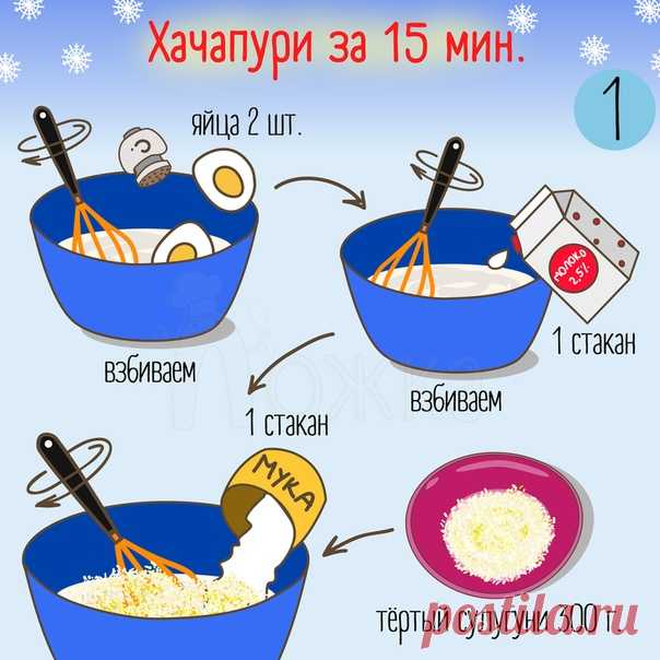 ХАЧАПУРИ за 15 минут

Обожаю готовить это легкое блюдо своим на обед! Никакой мороки, а как же вкусно! 

 Нам нужно:
Молоко – 1 стакан 
Куриное яйцо – 2шт 
Мука пшеничная – 1 стакан 
Сулугуни – 300гр 
Подс.масло – 30гр. 
Соль 

 Готовим:
1. Взбиваем яички, добавляем молоко, продолжаем взбивать
2. Добавляем муку и тёртый сулугуни, перемешиваем
3. Смазываем сковороду растительным маслом
4. Вливаем наше тесто ровным слоем, жарим на медленном огне до румяности
5. Переворачивае...