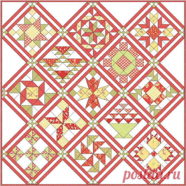 {Сестры и Quilters}: яблочный пирог в небе QUILT ВДОЛЬ финал